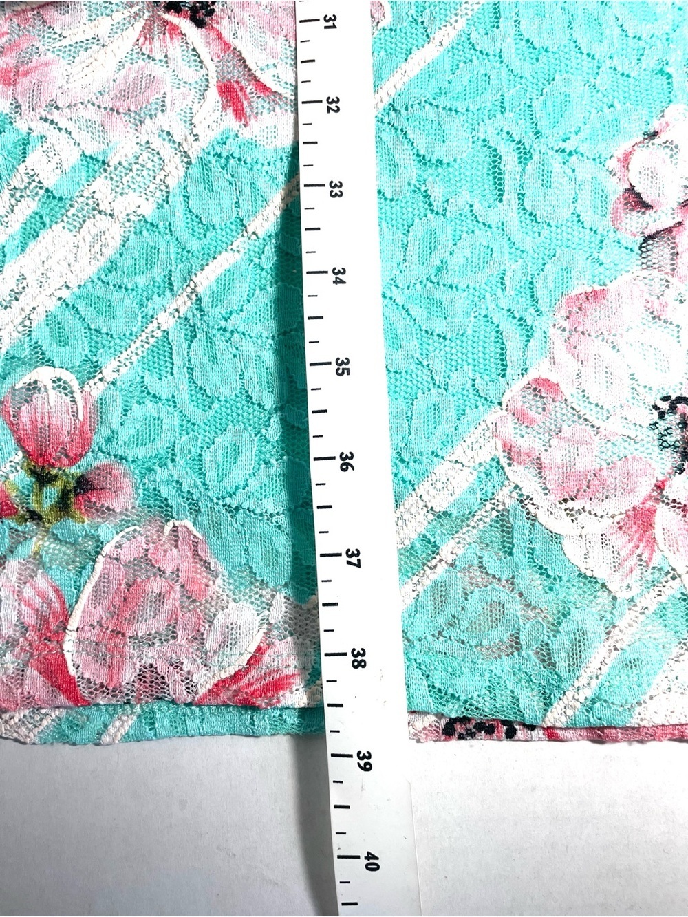 Chole + Rene Floral Sleeveless Dress Teal Pink Keyhole Neck A-Line Size XL - Picture 8 of 12